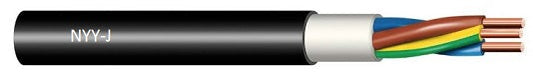 Főldkábel Kültéri Nyy-J 3x2.5mm2 0,6.1kV erőátviteli  (m/ár)