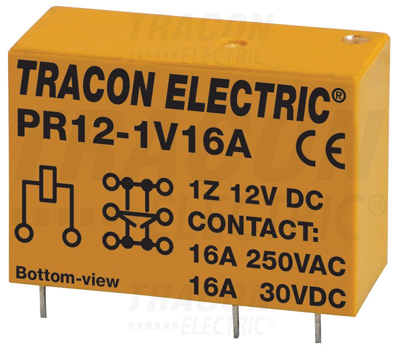 Print relé 12V DC / 1×CO (16A, 230V AC / 30V DC)