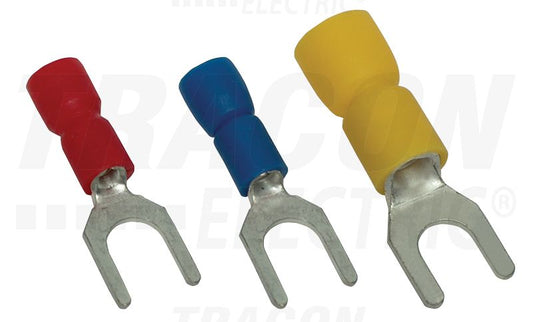 Szigetelt villássaru 1,5mm2, M6, (d1=1,7mm, d2=6,4mm), PVC