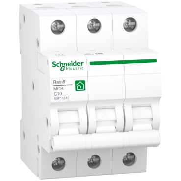 Schneider RESI9 kismegszakító,autómata, 3P, C, 10A 4,5kA