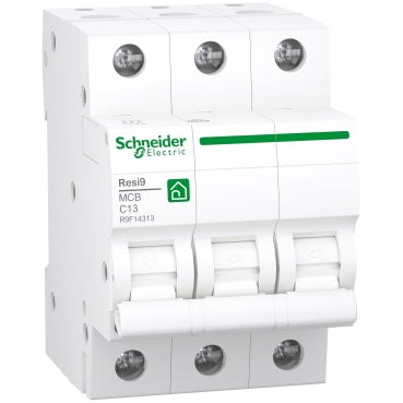 Schneider RESI9 kismegszakító,autómata, 3P, C, 13A 4,5kA