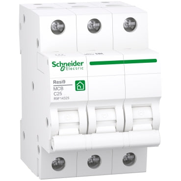Schneider RESI9 kismegszakító,autómata, 3P, C, 25A 4,5ka