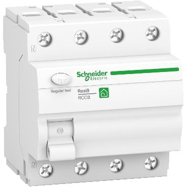 Schneider RESI9 áram-védőkapcsoló, A osztály, 4P, 25A, 30mA