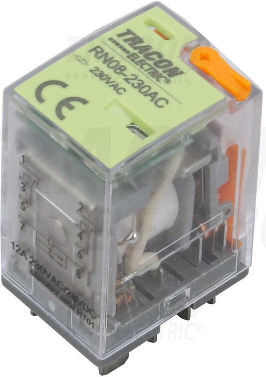 Miniatür teljesítményrelé 110V DC / 2×CO (12A, 230V AC / 28V DC)