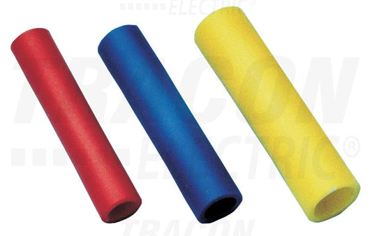 Szigetelt toldohuvely 6mm2, (L=27mm, d1=4,1mm), PVC